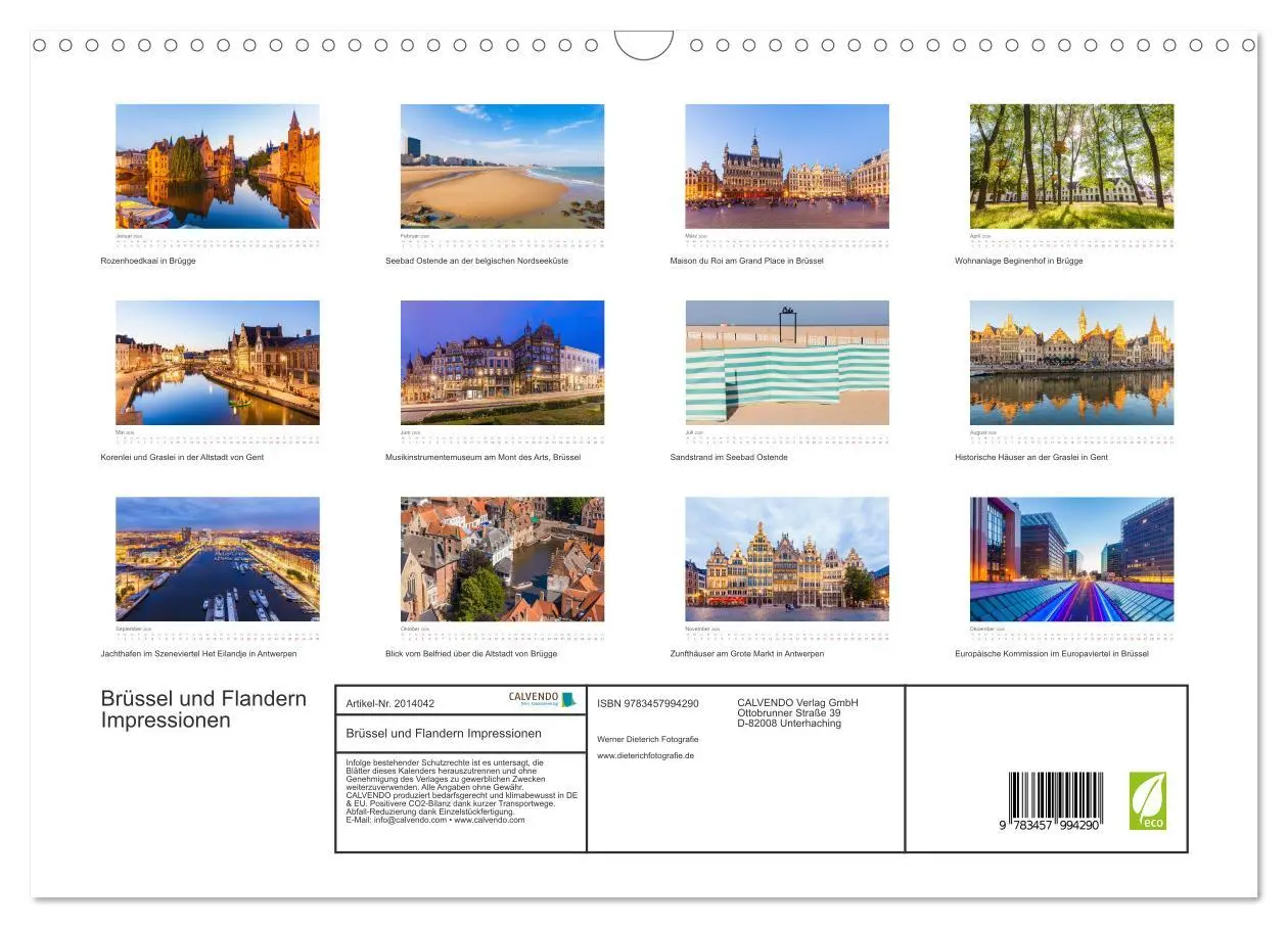 Bild: 9783457994290 | Brüssel und Flandern Impressionen (Wandkalender 2026 DIN A3 quer),...