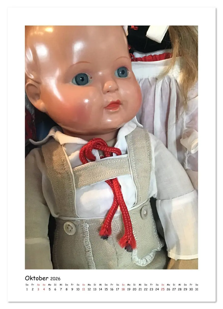 Bild: 9783516394290 | Alte Puppen - Gesichter (Wandkalender 2026 DIN A2 hoch), CALVENDO...