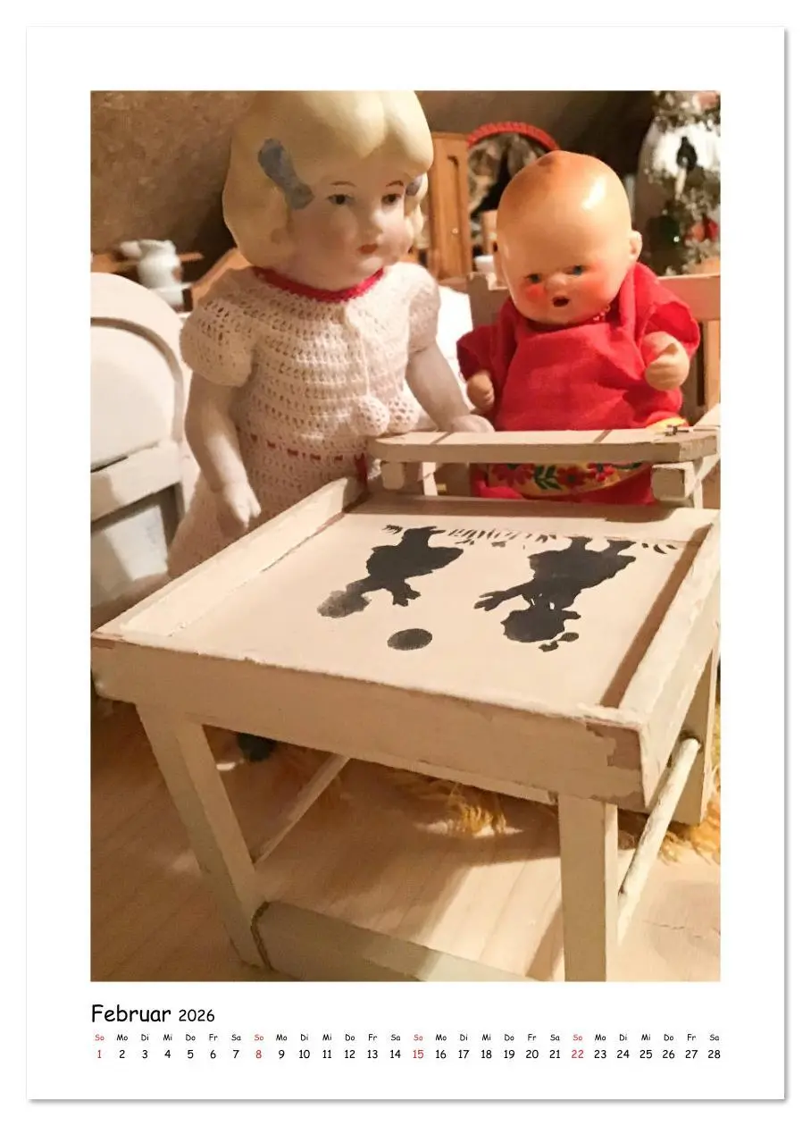 Bild: 9783516394290 | Alte Puppen - Gesichter (Wandkalender 2026 DIN A2 hoch), CALVENDO...