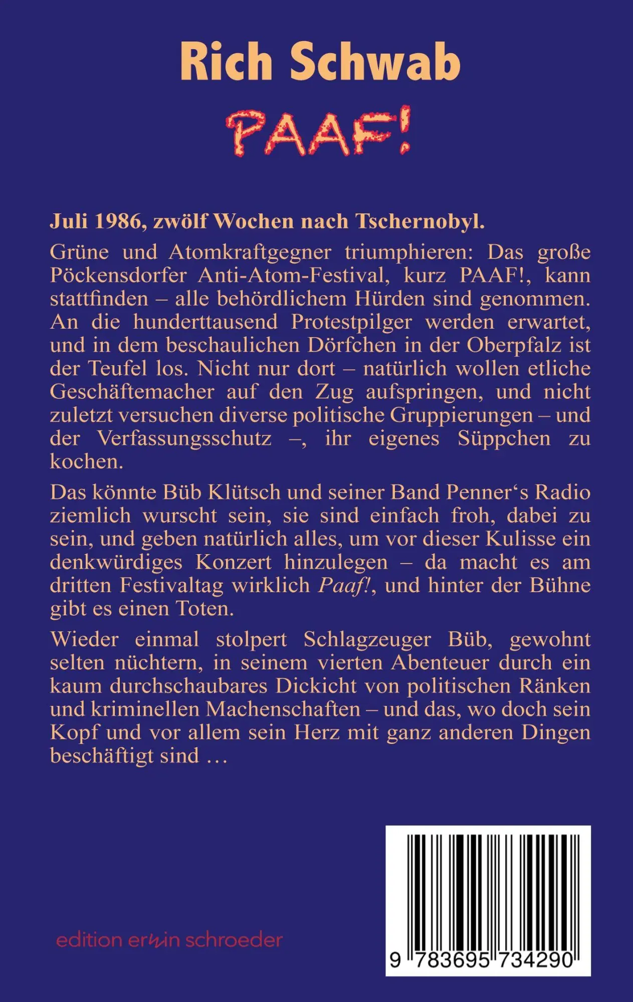 Rückseite: 9783695734290 | PAAF! | Der vierte Büb Klütsch-Roman | Rich Schwab | Taschenbuch