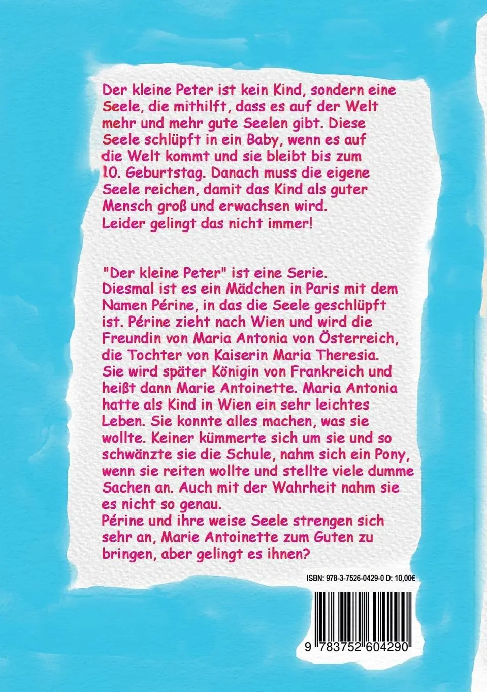 Rückseite: 9783752604290 | Die kleine Périne und Marie Antoinette | Horst Karbaum | Taschenbuch