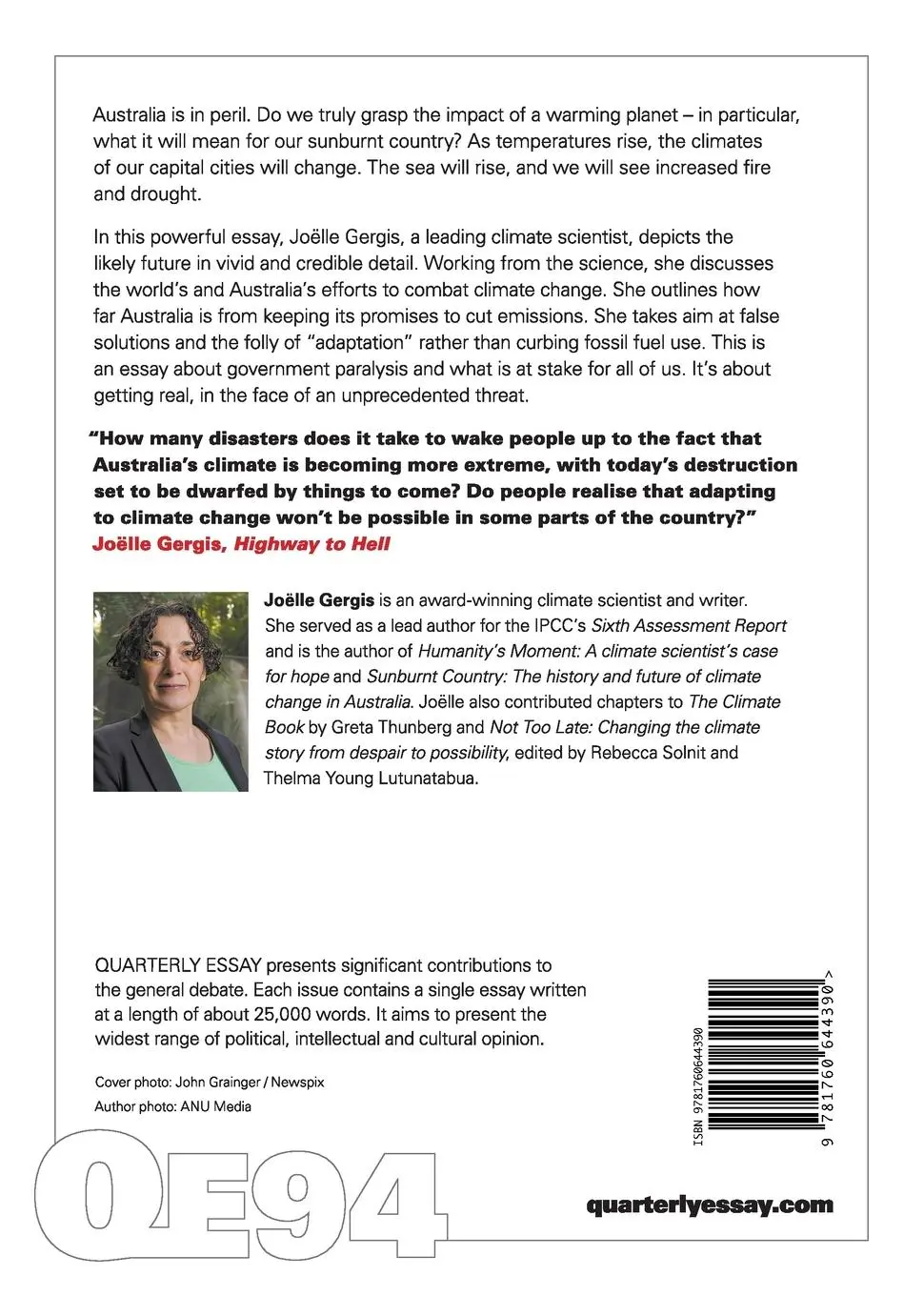 Rückseite: 9781760644390 | Highway to Hell | Joëlle Gergis | Taschenbuch | Englisch | 2024