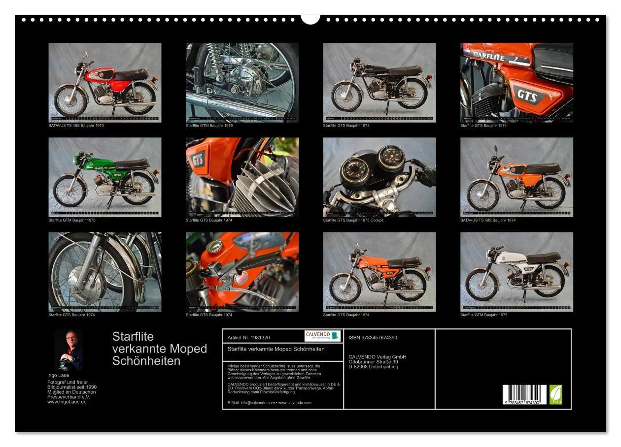 Bild: 9783457674390 | Starflite verkannte Moped Schönheiten (Wandkalender 2026 DIN A2...