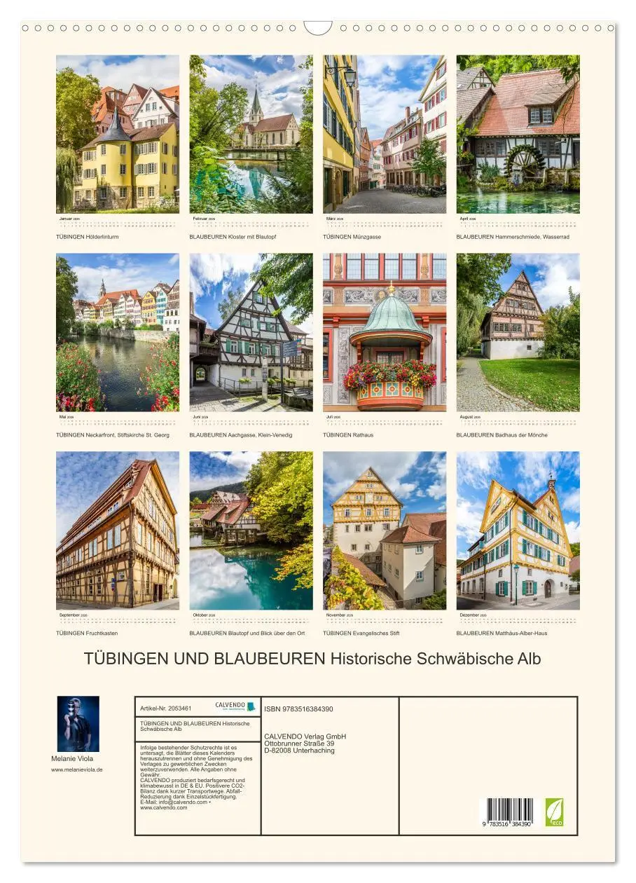 Bild: 9783516384390 | TÜBINGEN UND BLAUBEUREN Historische Schwäbische Alb (Wandkalender...