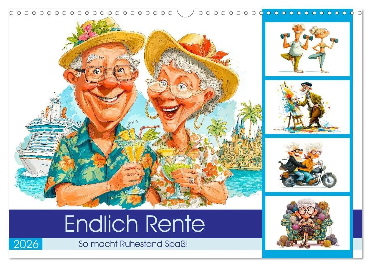 Cover: 9783516694390 | Endlich Rente - So macht Ruhestand Spaß! (Wandkalender 2026 DIN A3...