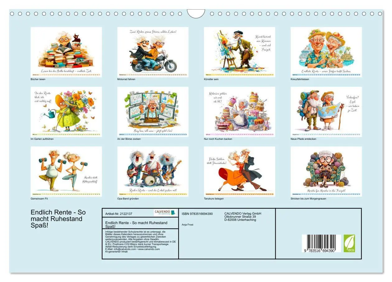 Bild: 9783516694390 | Endlich Rente - So macht Ruhestand Spaß! (Wandkalender 2026 DIN A3...