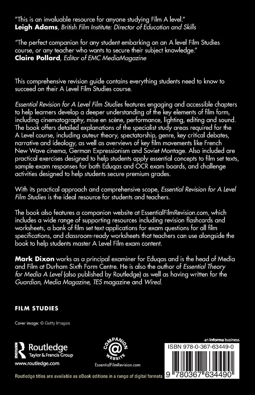 Rückseite: 9780367634490 | Essential Revision for A Level Film Studies | Mark Dixon | Taschenbuch
