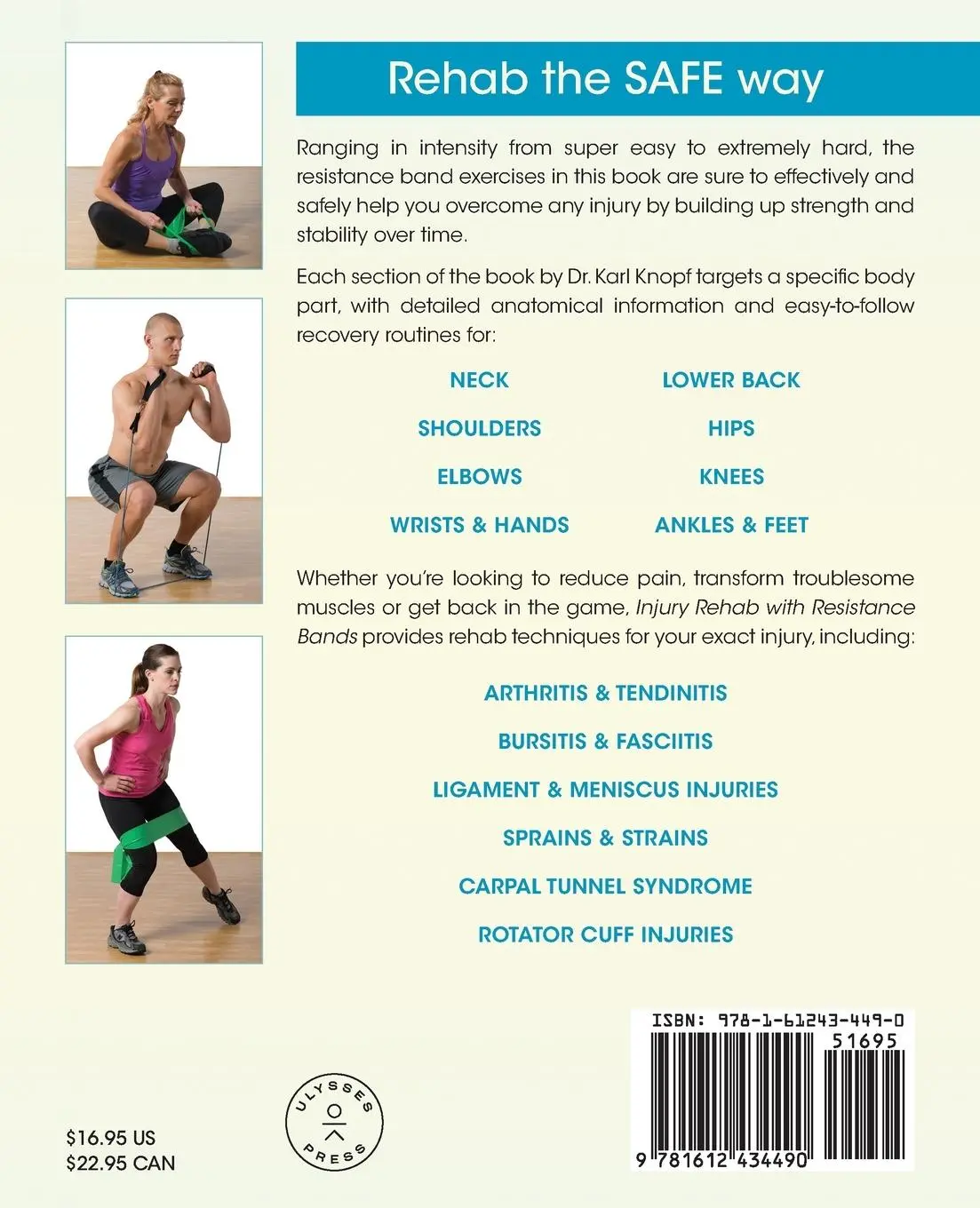 Rückseite: 9781612434490 | Injury Rehab with Resistance Bands | Karl Knopf | Taschenbuch | 2015