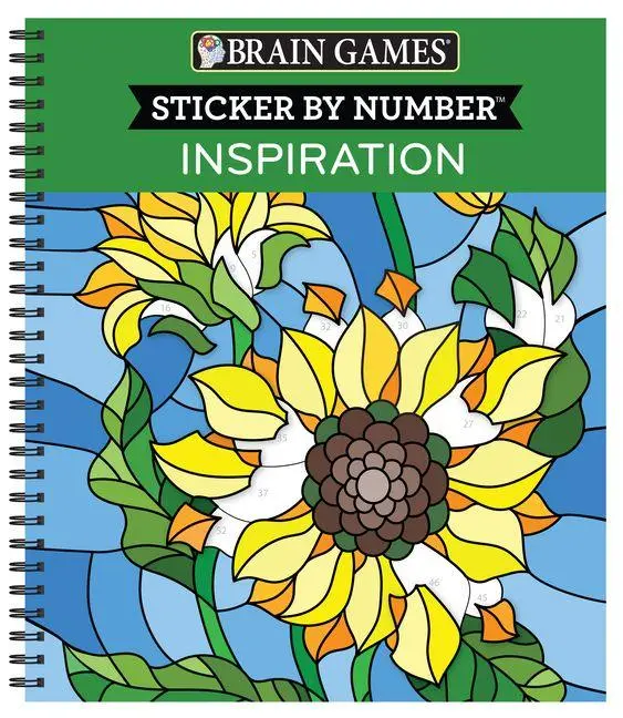 Cover: 9781645584490 | Brain Games - Sticker by Number: Inspiration - Nature Stained Glass...