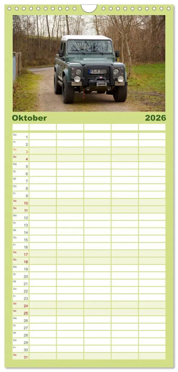 Bild: 9783516514490 | Familienplaner 2026 - Defender für's Grobe mit 5 Spalten...