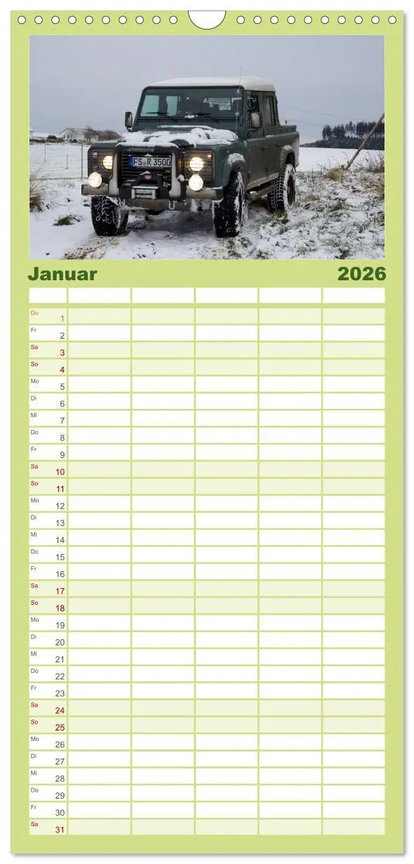 Bild: 9783516514490 | Familienplaner 2026 - Defender für's Grobe mit 5 Spalten...