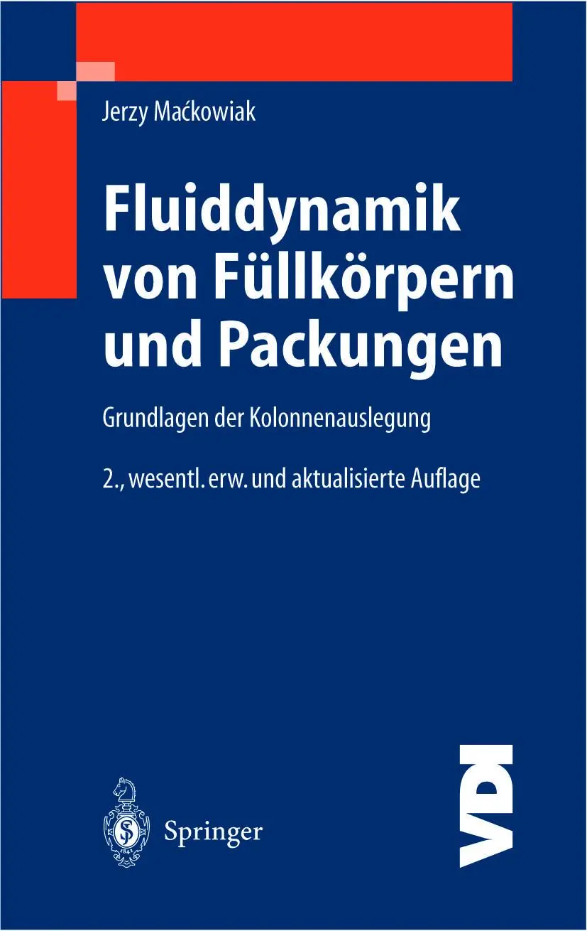 Cover: 9783642624490 | Fluiddynamik von Füllkörpern und Packungen | Jerzy Mackowiak | Buch