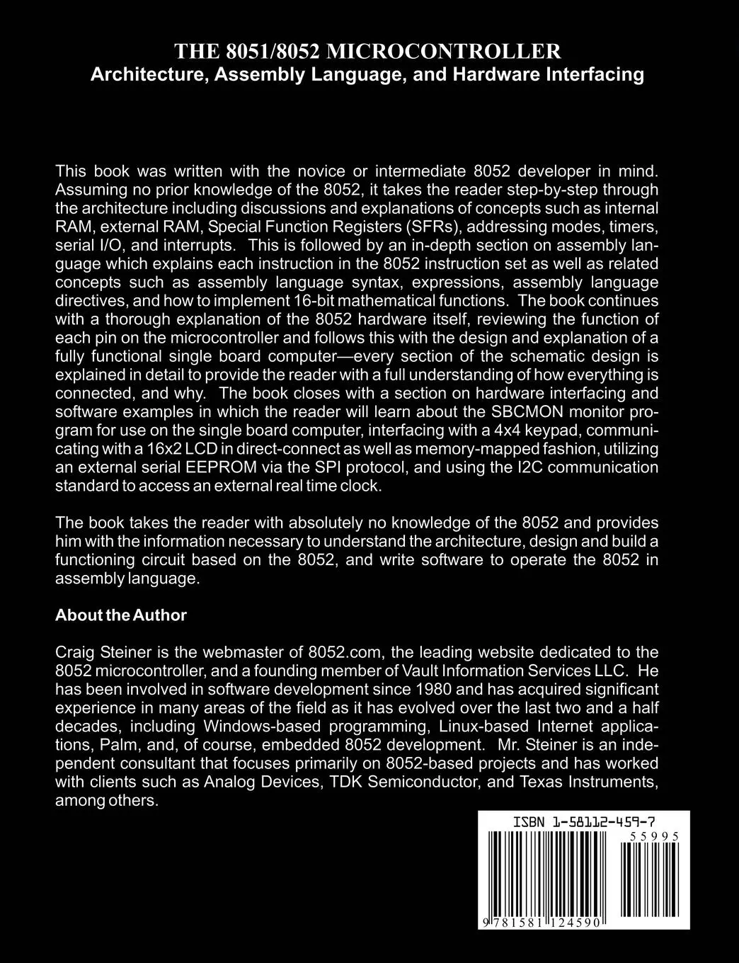 Rückseite: 9781581124590 | The 8051/8052 Microcontroller | Craig Steiner | Taschenbuch | Englisch