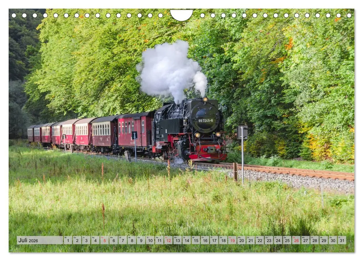 Bild: 9783457724590 | Volldampf durch den Harz (Wandkalender 2026 DIN A4 quer), CALVENDO...