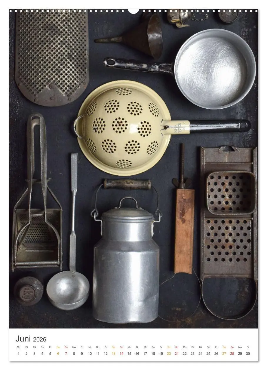 Bild: 9783516364590 | Vintage Küchenutensilien (Wandkalender 2026 DIN A2 hoch), CALVENDO...
