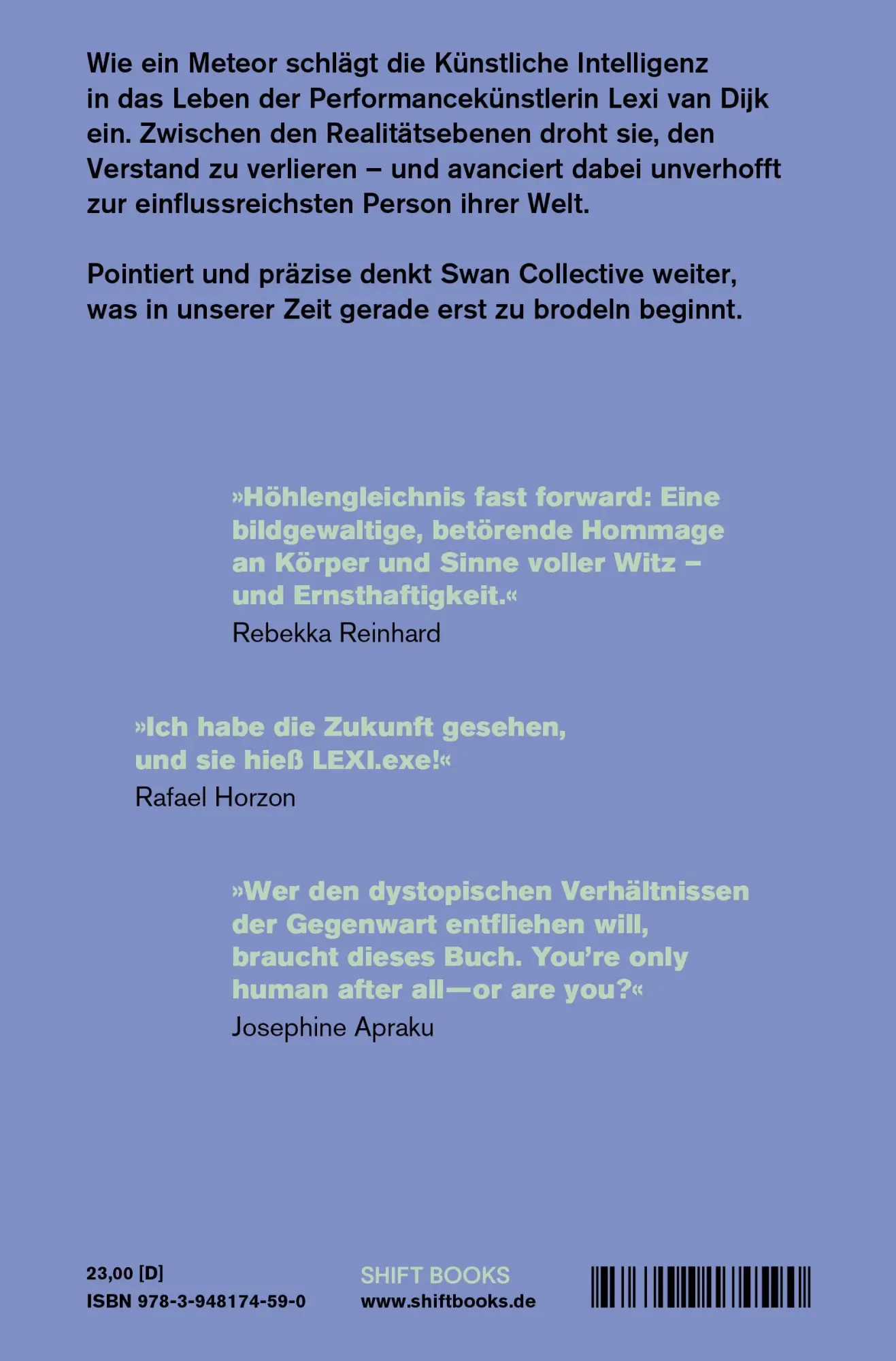 Rückseite: 9783948174590 | LEXI.exe | Swan Collective | Buch | 324 S. | Deutsch | 2024