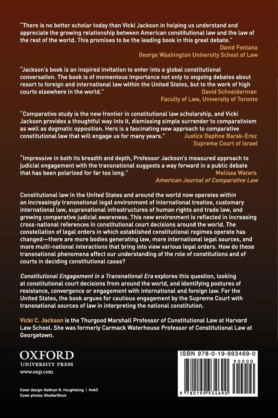 Rückseite: 9780199934690 | Constitutional Engagement in a Transnational Era | Vicki C. Jackson