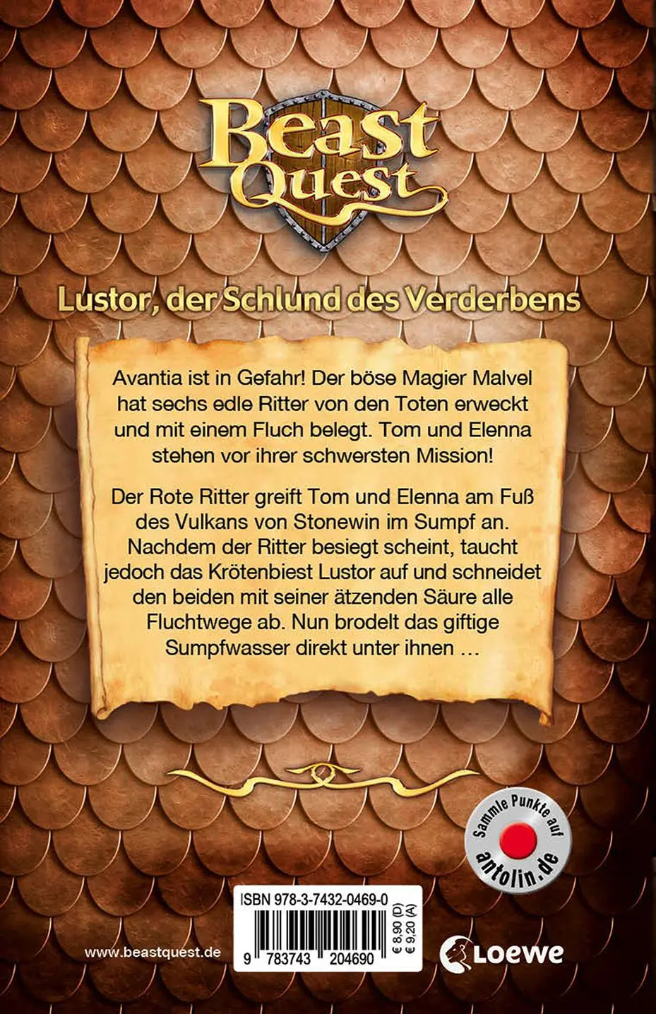 Rückseite: 9783743204690 | Beast Quest (Band 57) - Lustor, der Schlund des Verderbens | Blade