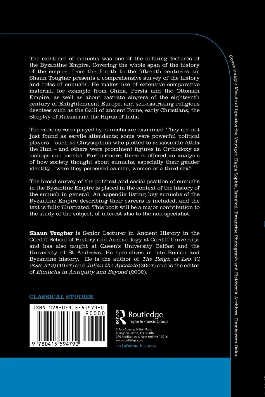 Rückseite: 9780415594790 | The Eunuch in Byzantine History and Society | Shaun Tougher | Buch