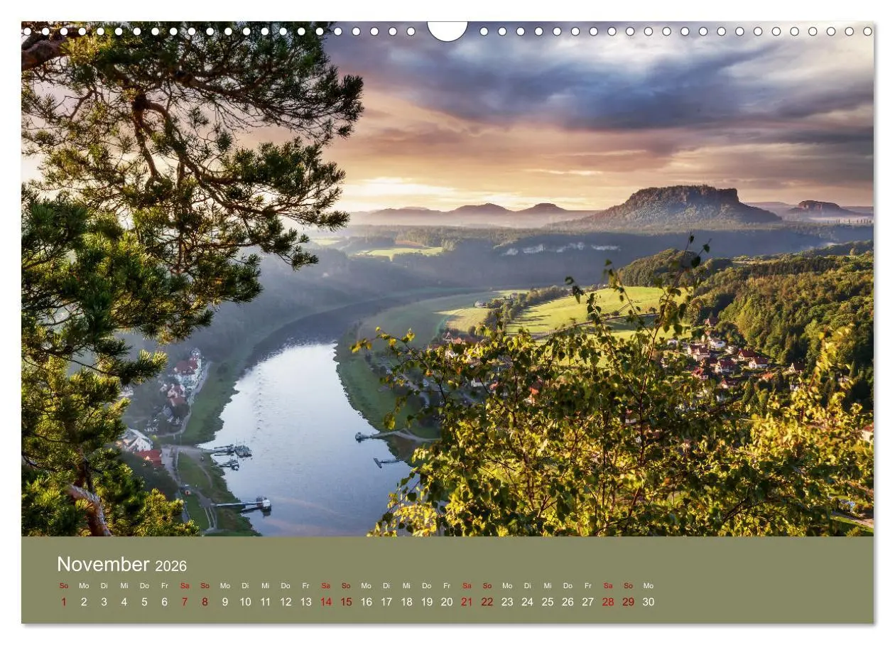 Bild: 9783457564790 | Auf den Bergen der Sächsischen Schweiz (Wandkalender 2026 DIN A3...