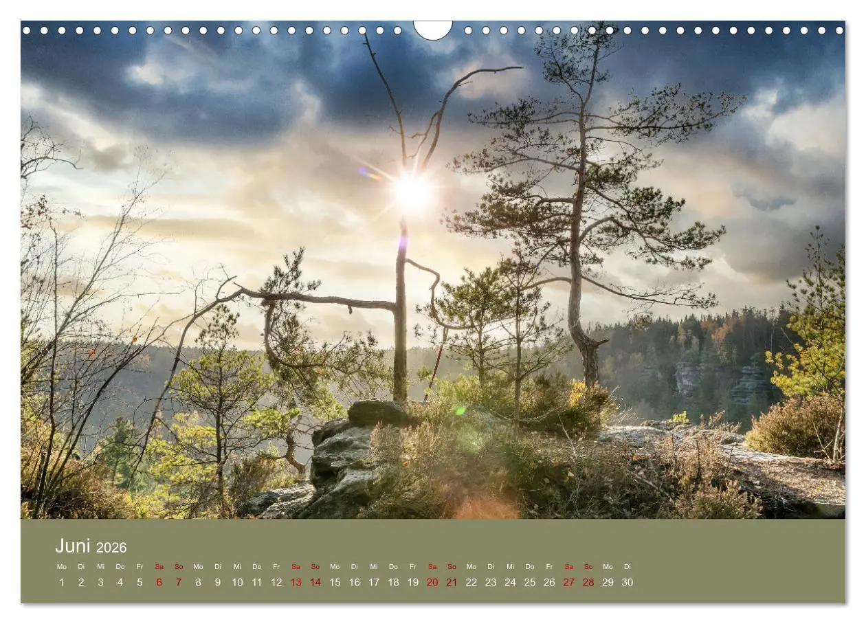 Bild: 9783457564790 | Auf den Bergen der Sächsischen Schweiz (Wandkalender 2026 DIN A3...