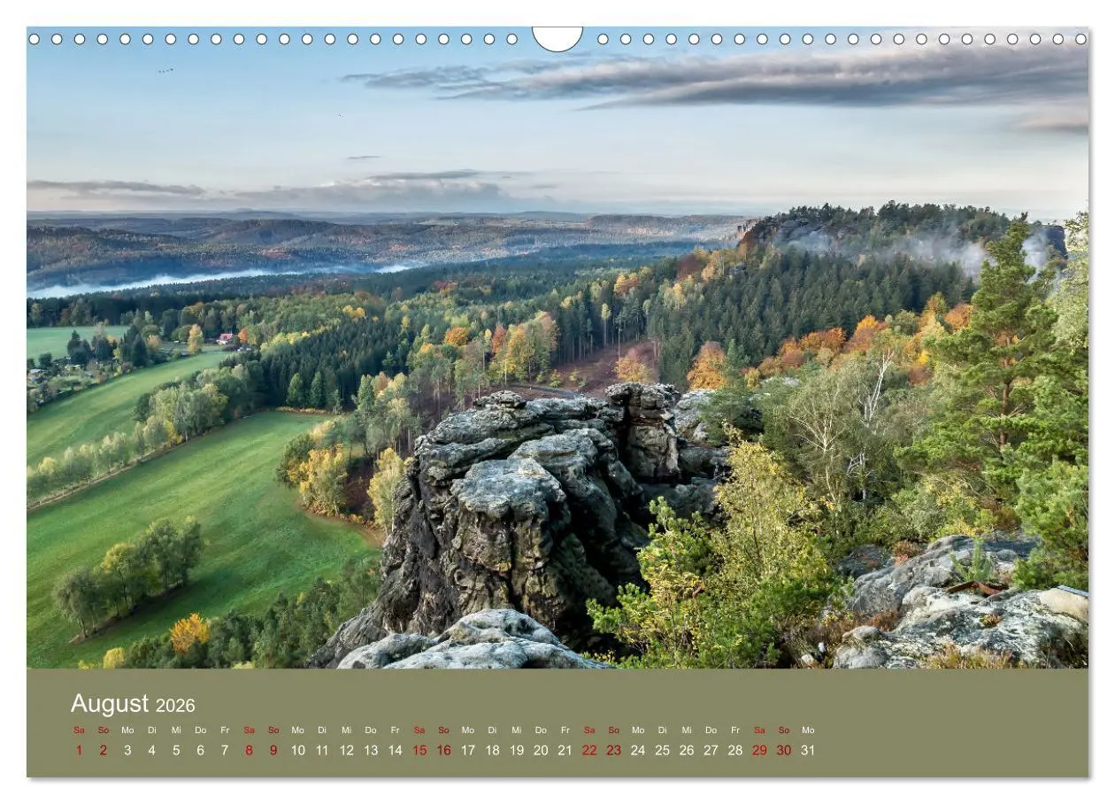 Bild: 9783457564790 | Auf den Bergen der Sächsischen Schweiz (Wandkalender 2026 DIN A3...