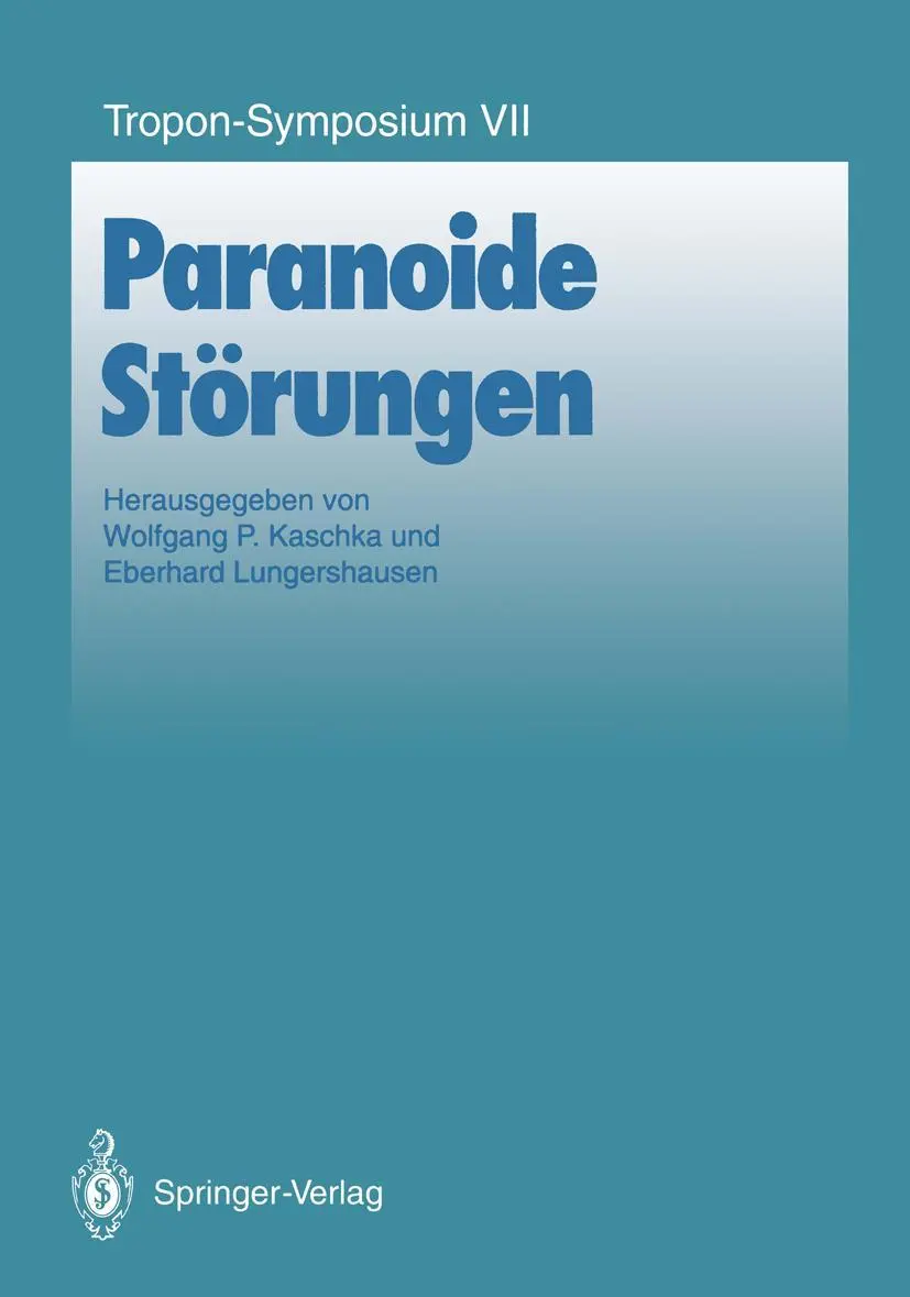 Cover: 9783540554790 | Paranoide Störungen | Eberhard Lungershausen (u. a.) | Taschenbuch