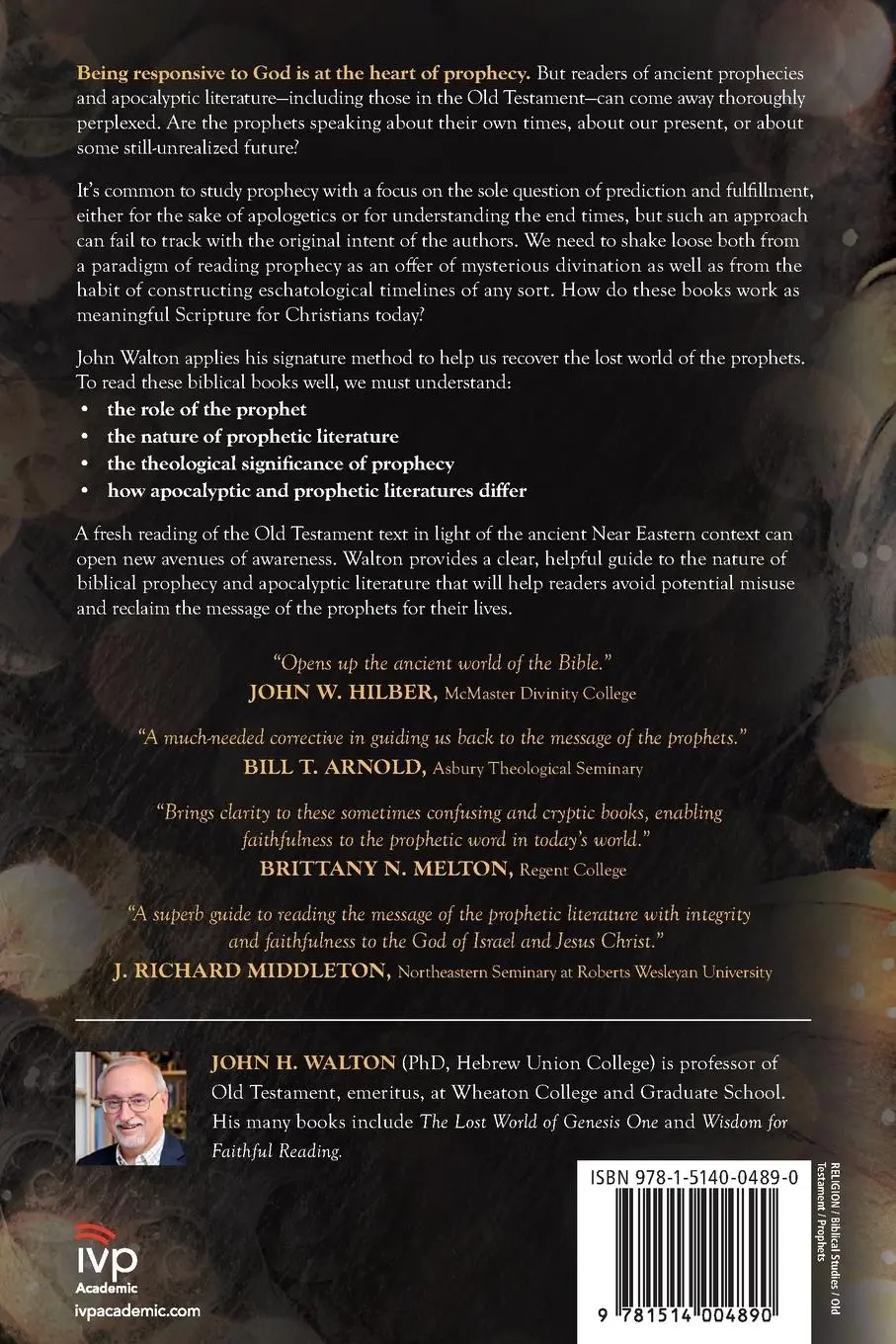 Rückseite: 9781514004890 | The Lost World of the Prophets | John H. Walton | Taschenbuch | 2024