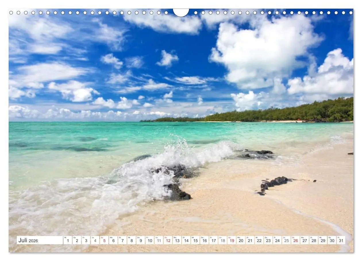 Bild: 9783516194890 | Mauritius (Wandkalender 2026 DIN A3 quer), CALVENDO Monatskalender