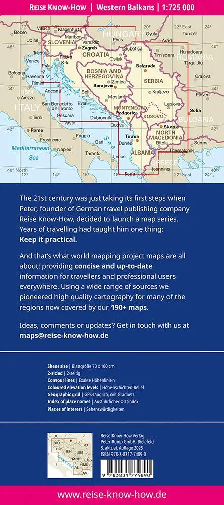 Bild: 9783831774890 | Reise Know-How Landkarte Westliche Balkanregion Western Balkans...