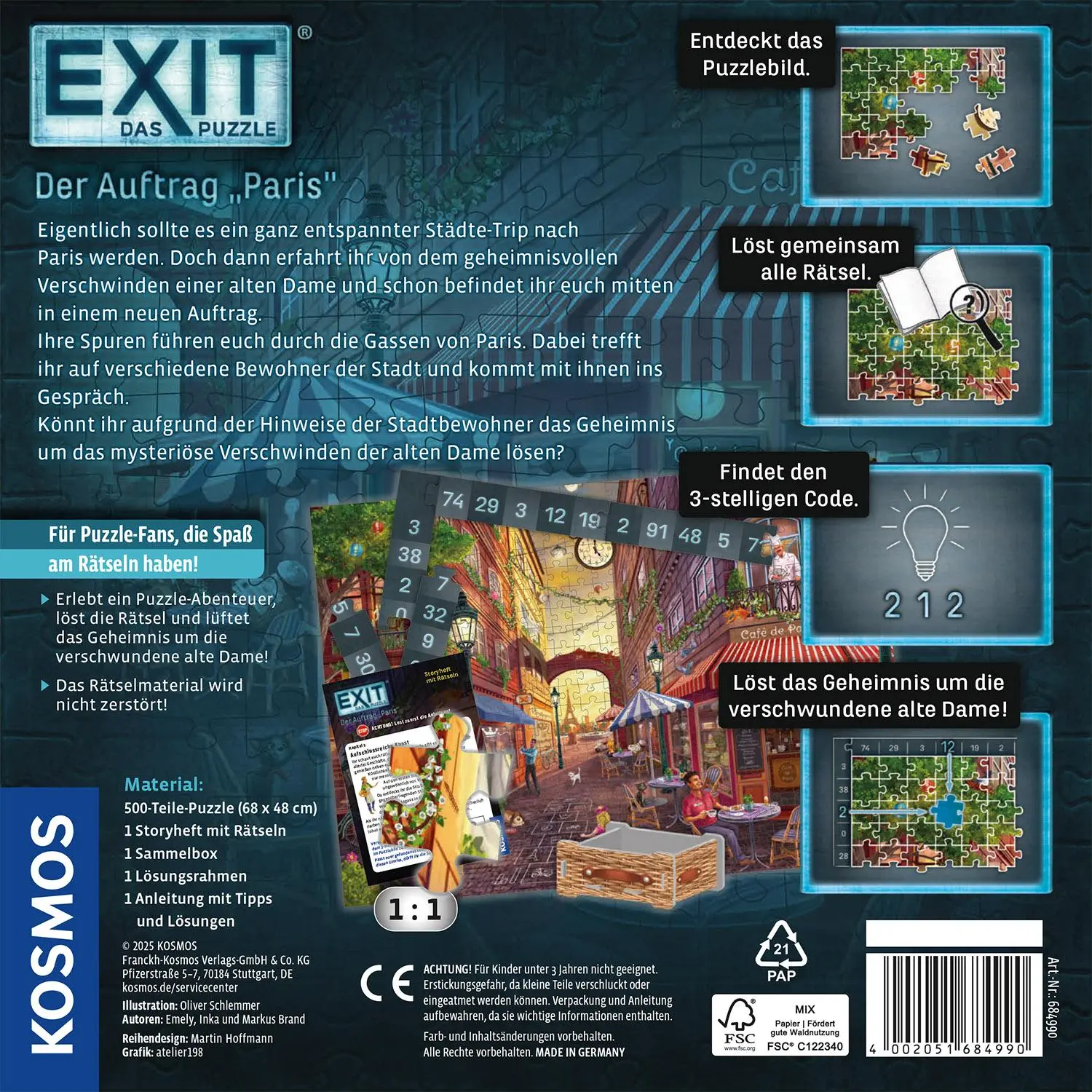 Bild: 4002051684990 | EXIT® - Das Puzzle: Der Auftrag "Paris" | Spiel | Spiel | 684990
