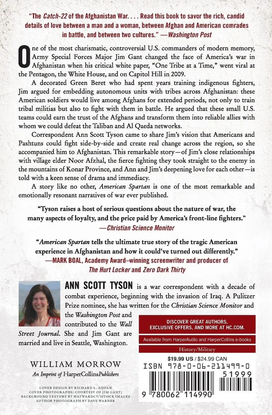 Rückseite: 9780062114990 | American Spartan | Ann Scott Tyson | Taschenbuch | Englisch | 2019