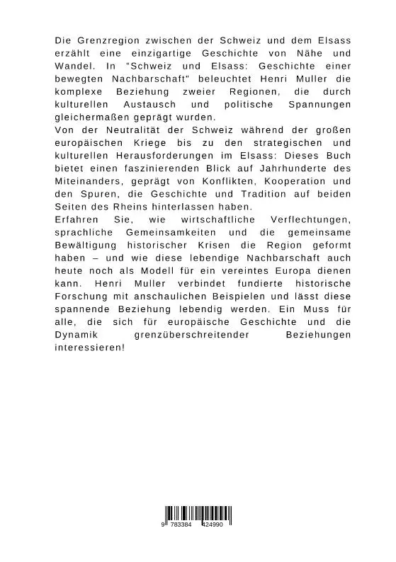 Rückseite: 9783384424990 | Schweiz und Elsass: Geschichte einer bewegten Nachbarschaft | Muller