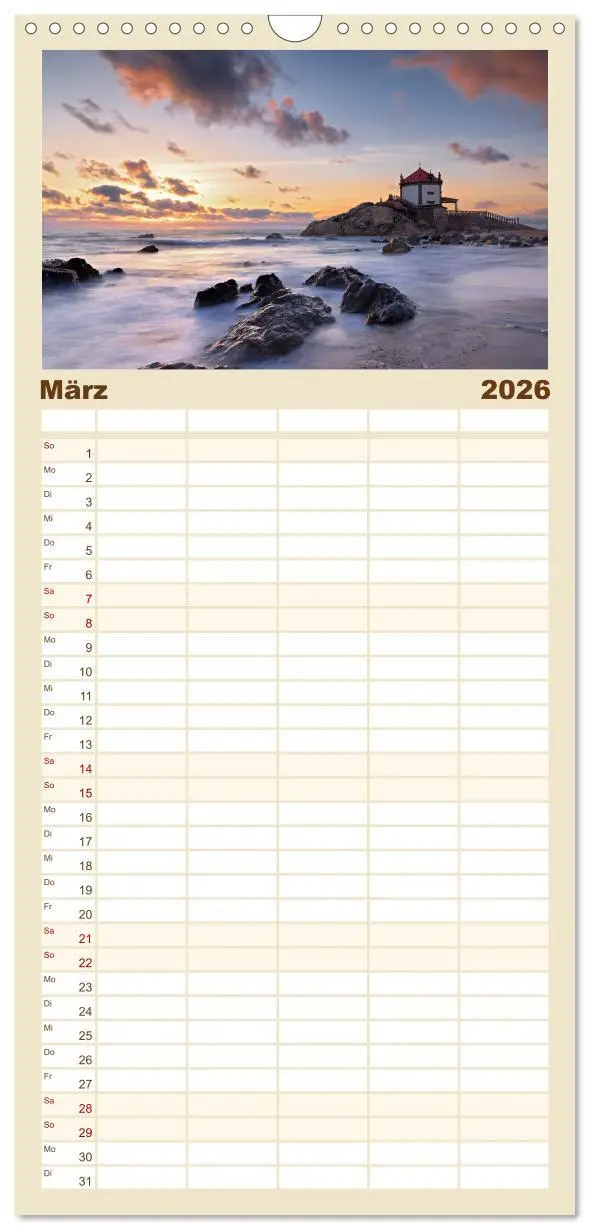 Bild: 9783516494990 | Familienplaner 2026 - Von Porto bis an die Algarve mit 5 Spalten...