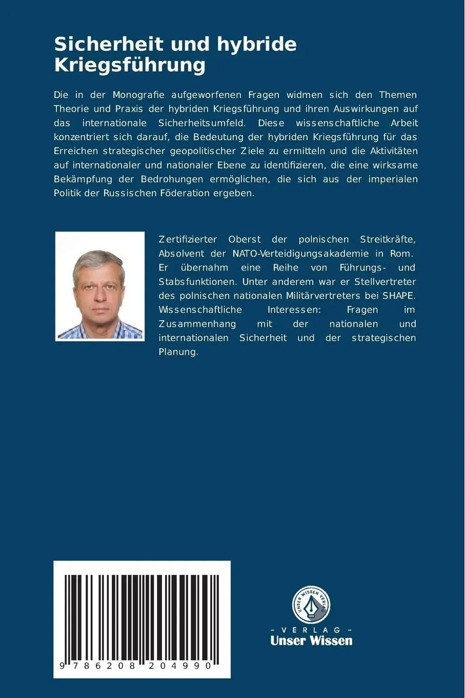 Rückseite: 9786208204990 | Sicherheit und hybride Kriegsführung | Miros¿aw Banasik | Taschenbuch