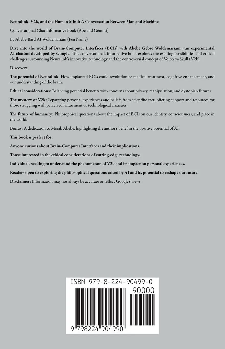 Rückseite: 9798224904990 | Neuralink, V2K, and the Human Mind | Abebe-Bard Ai Woldemariam | Buch
