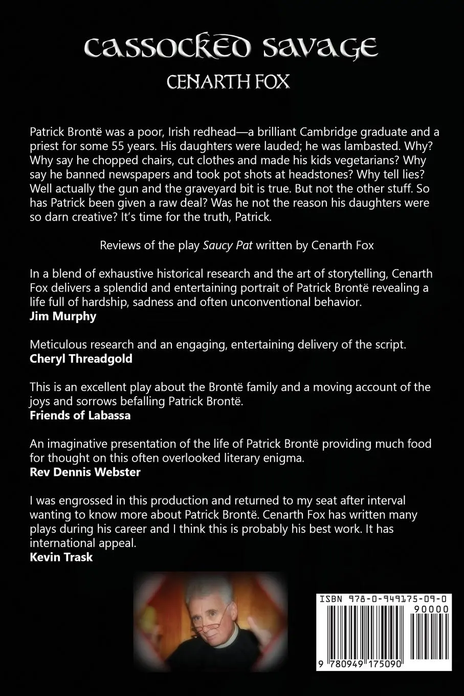 Rückseite: 9780949175090 | Cassocked Savage | The life of Patrick Brontë | Cenarth Fox | Buch