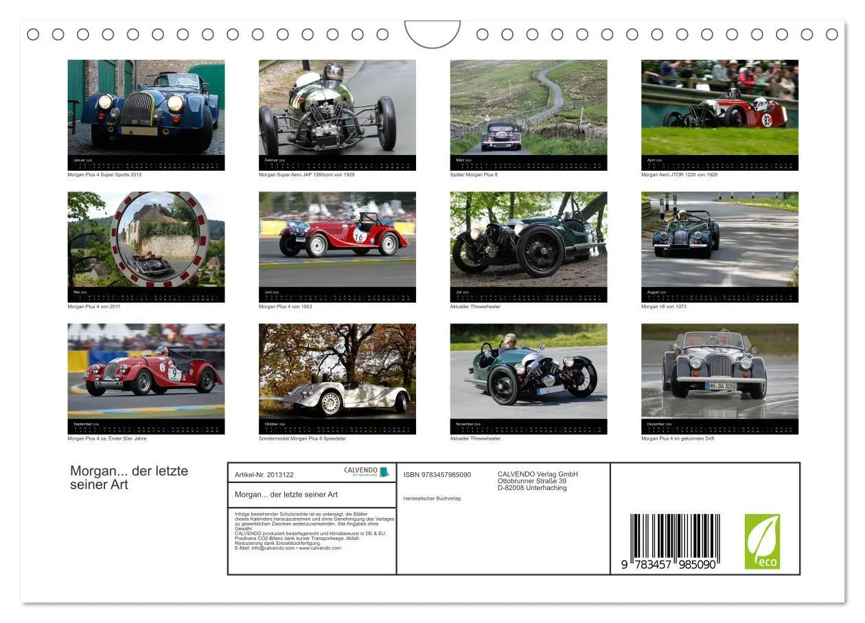 Bild: 9783457985090 | Morgan... der letzte seiner Art (Wandkalender 2026 DIN A4 quer),...