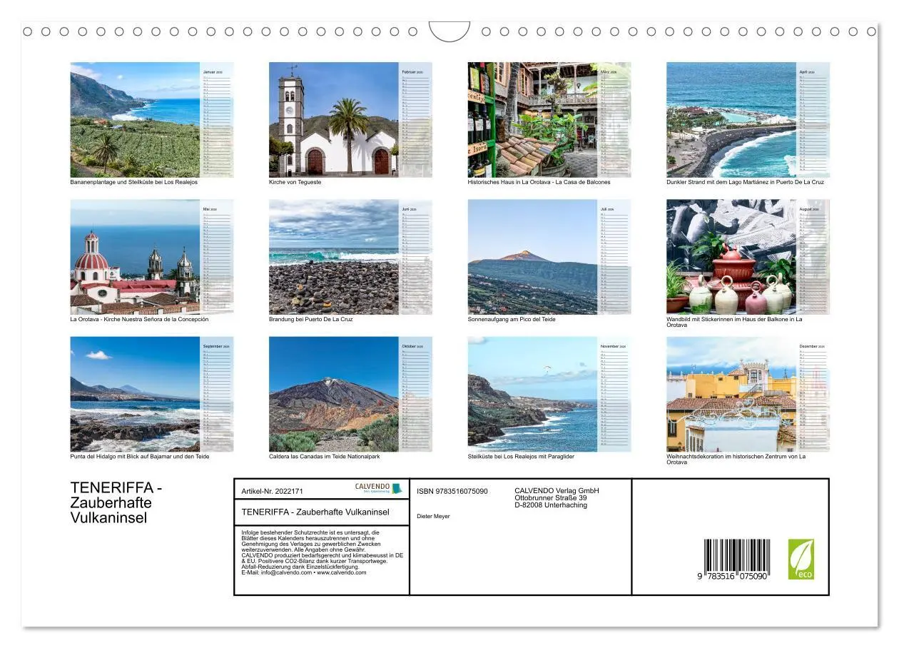 Bild: 9783516075090 | TENERIFFA - Zauberhafte Vulkaninsel (Wandkalender 2026 DIN A3...
