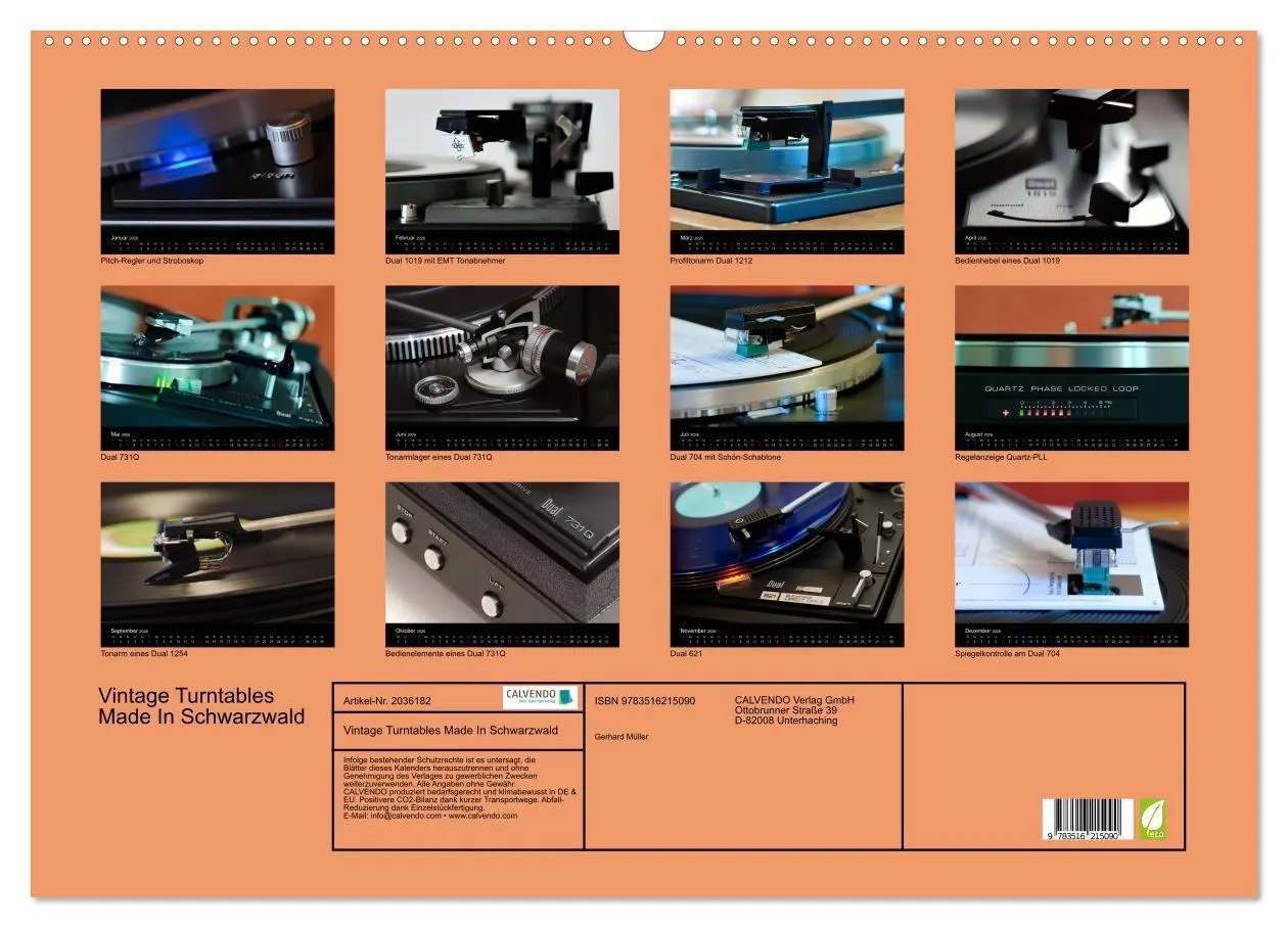 Bild: 9783516215090 | Vintage Turntables Made In Schwarzwald (Wandkalender 2026 DIN A2...