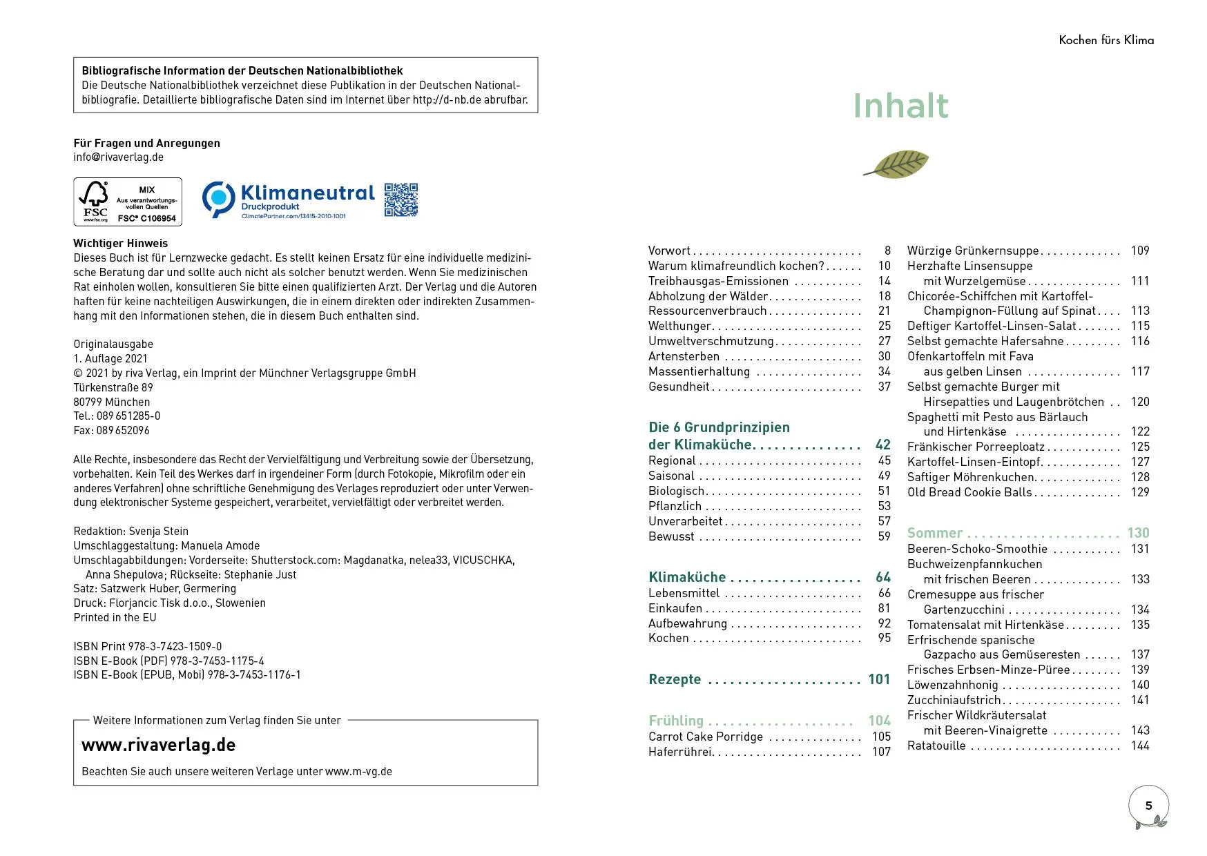 Bild: 9783742315090 | Kochen fürs Klima | Christoph Schulz (u. a.) | Taschenbuch | 240 S.