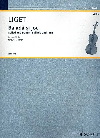 Cover: 9790001085090 | Balada si joc | (Ballad and Dance) | György Ligeti | Buch | 2000