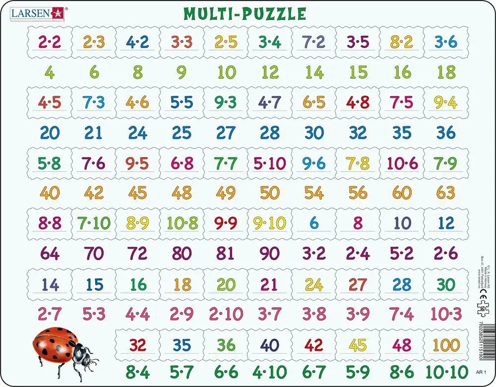 Cover: 7023852115190 | Multiplikation (Kinderpuzzle) | Spiel | 2021 | Larsen