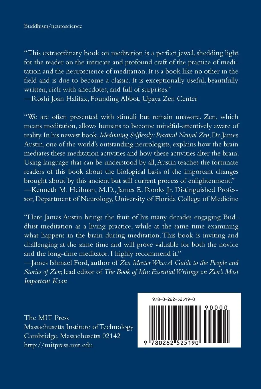 Rückseite: 9780262525190 | Meditating Selflessly | Practical Neural Zen | James H. Austin | Buch
