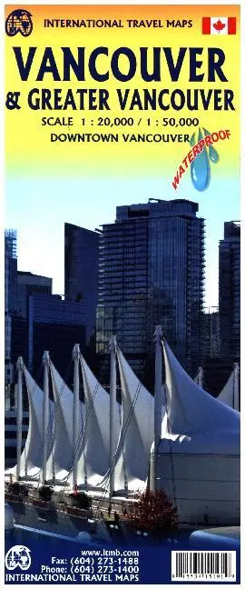 Cover: 9781553415190 | International Travel Map ITM Vancouver &amp; Greater Vancouver | Englisch
