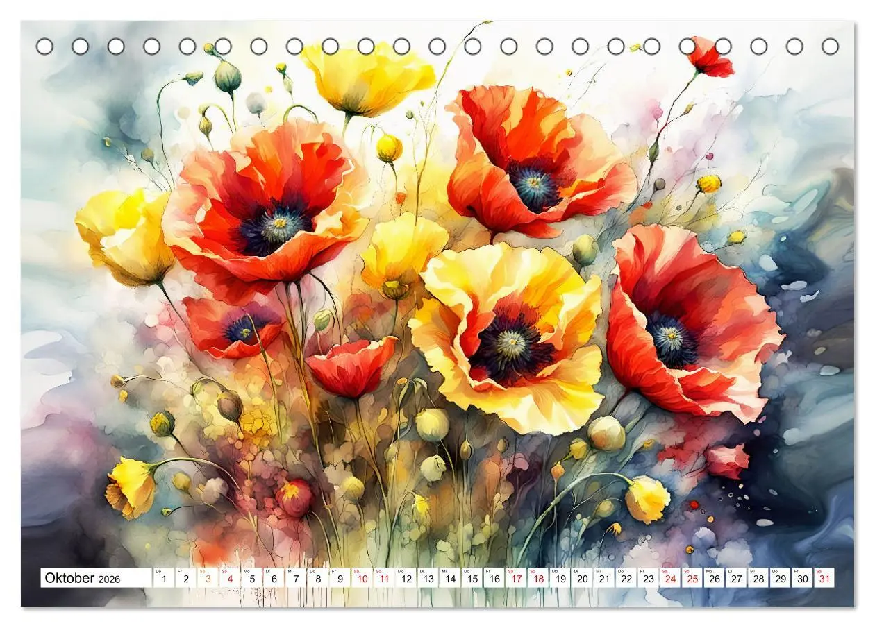 Bild: 9783457425190 | Blumenbuketts (Tischkalender 2026 DIN A5 quer), CALVENDO...