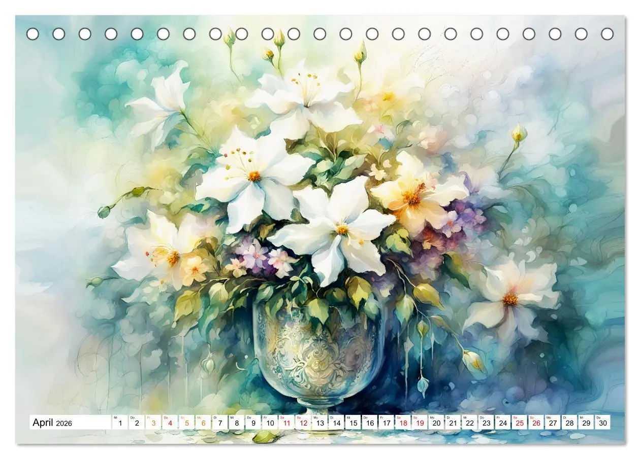 Bild: 9783457425190 | Blumenbuketts (Tischkalender 2026 DIN A5 quer), CALVENDO...