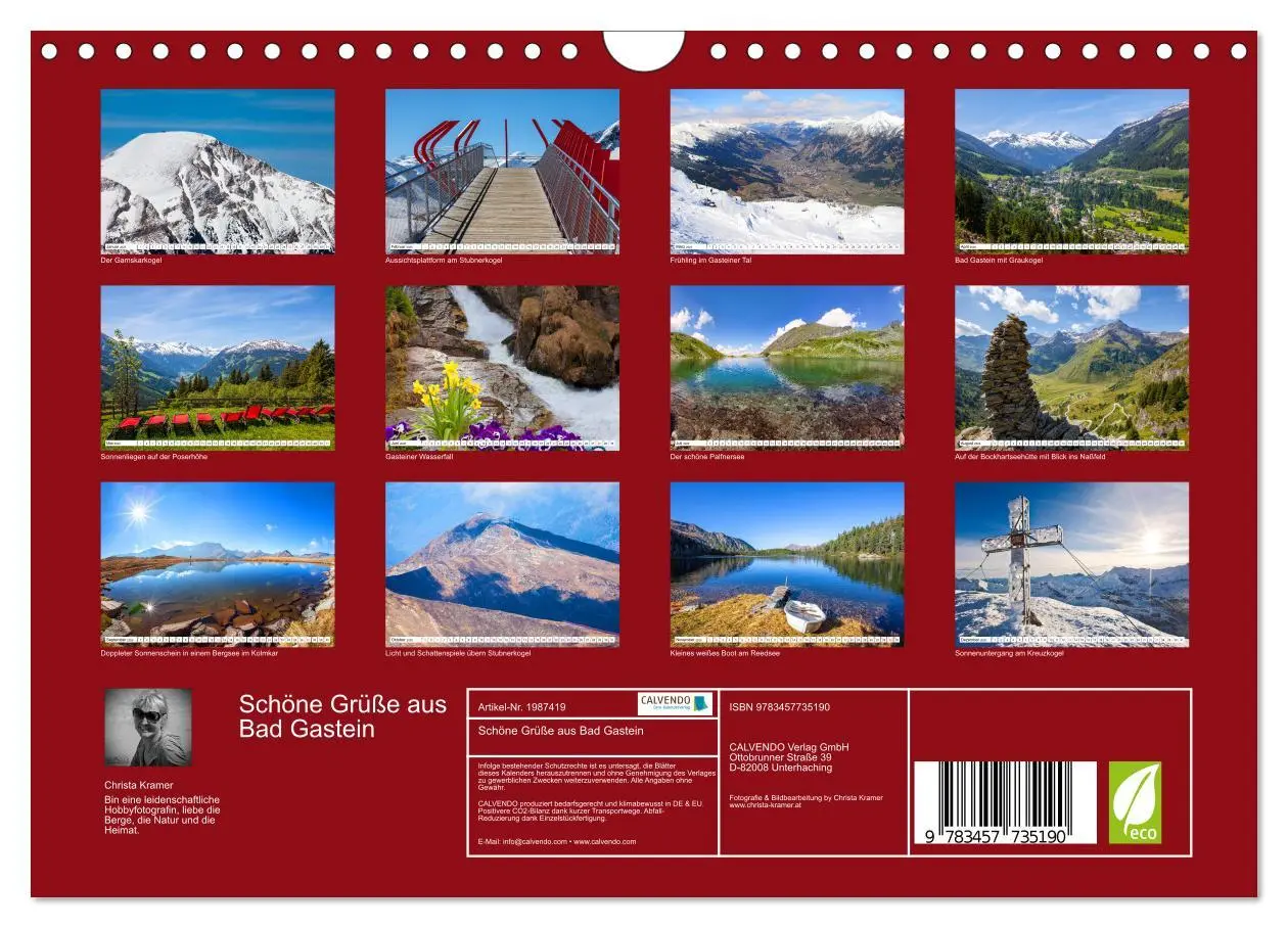 Bild: 9783457735190 | Schöne Grüße aus Bad Gastein (Wandkalender 2026 DIN A4 quer),...