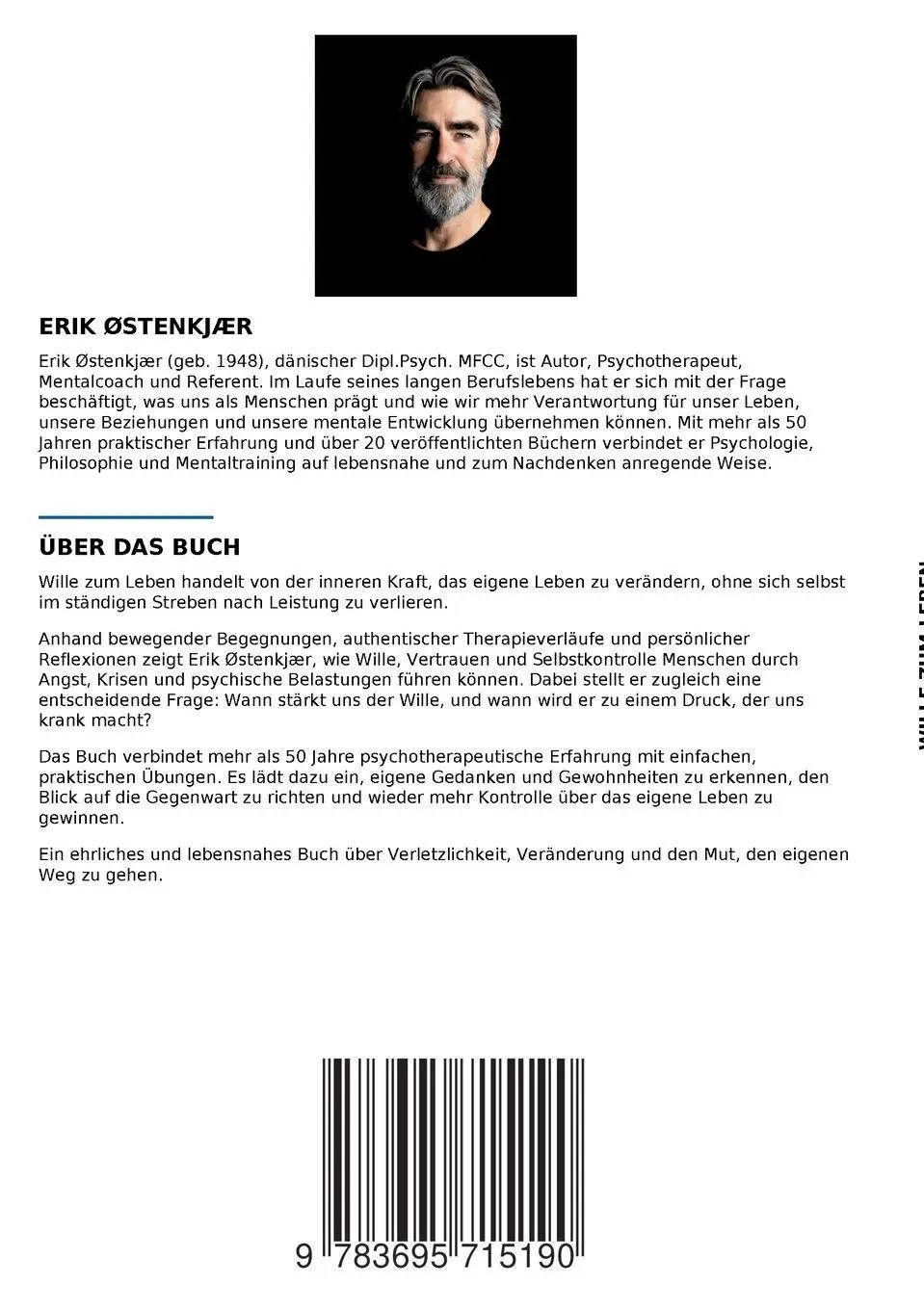 Rückseite: 9783695715190 | Wille zum Leben | Erik Østenkjær | Taschenbuch | 214 S. | Deutsch
