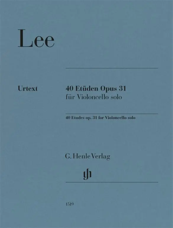 Cover: 9790201815190 | Sebastian Lee - 40 Etüden für Violoncello solo op. 31 | Taschenbuch